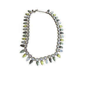 J.Crew Multi-Color Teardrop Necklace With Crystal Accents